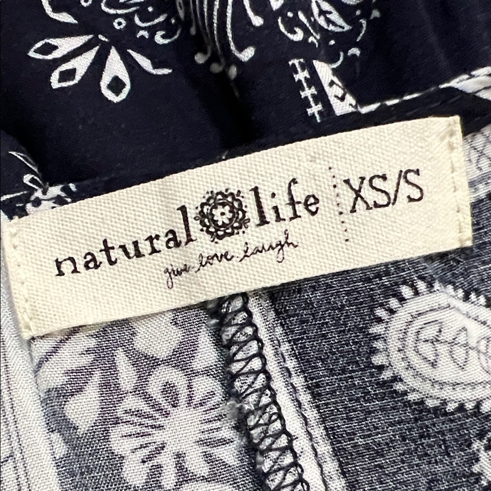 NATURAL LIFE Black and White Floral Shorts One Piece Romper - Picture 5 of 6